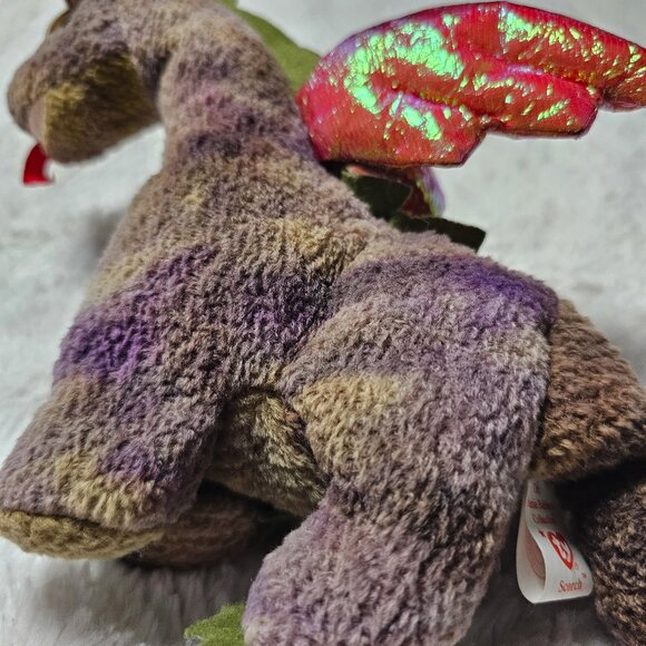 Vintage 1998 Ty Beanie Baby Scorch the Dragon Plush Stuffed Animal Toy - Picture 4 of 8